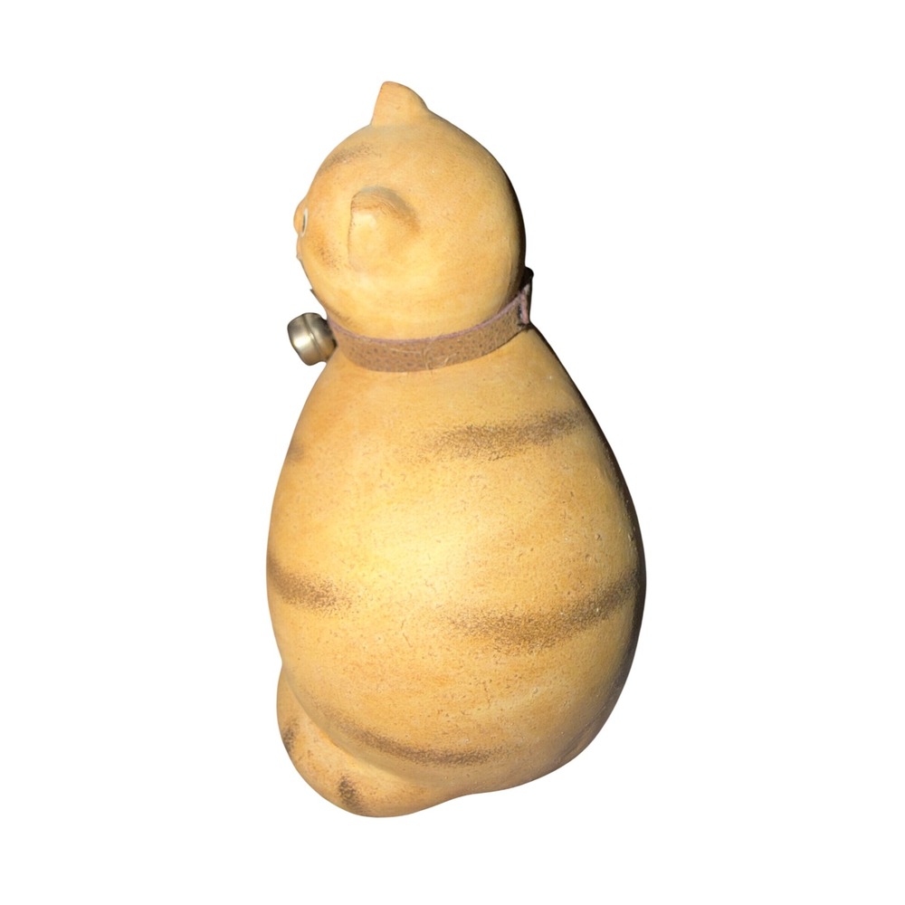 Ginger Cat Figurine Home Decor Small Orange Rustic Figure - Picture 4 of 9